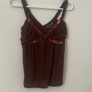 Fang Glam Brown Camisole with sequin design
